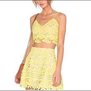 LOVERS & FRIENDS Yellow Matching Top & Skirt